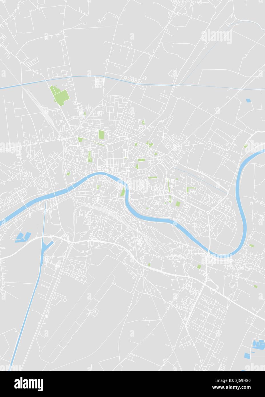City map Pisa, color detailed plan, vector illustration color navigation chart Stock Vector