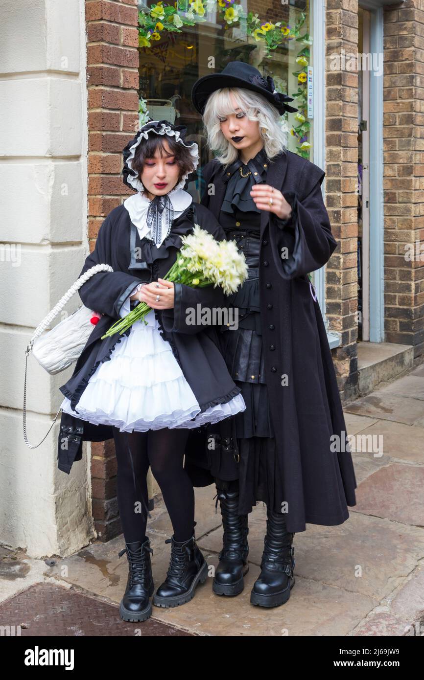 Whitby Goth Festival at Whitby, Yorkshire, UK in April 2022 - Whitby Goth Weekend Stock Photo