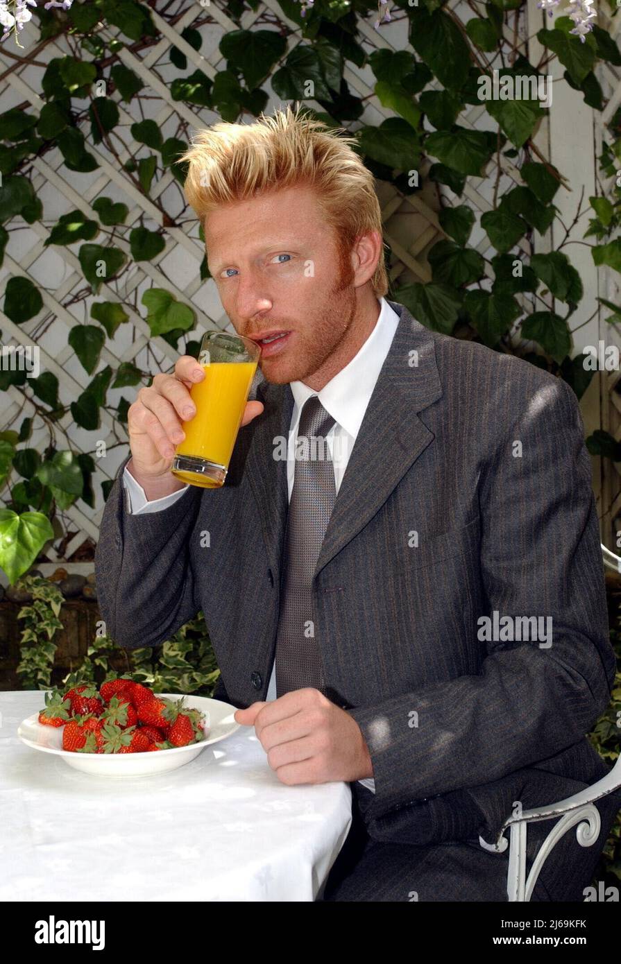 File photo dated 01-05-2002 of German tennis player Boris Becker. Three-time Wimbledon champion Boris Becker has been jailed for two-and-a-half years for hiding £2.5million worth of assets and loans to avoid paying his debts. Issue date: Friday April 29, 2022. Stock Photo