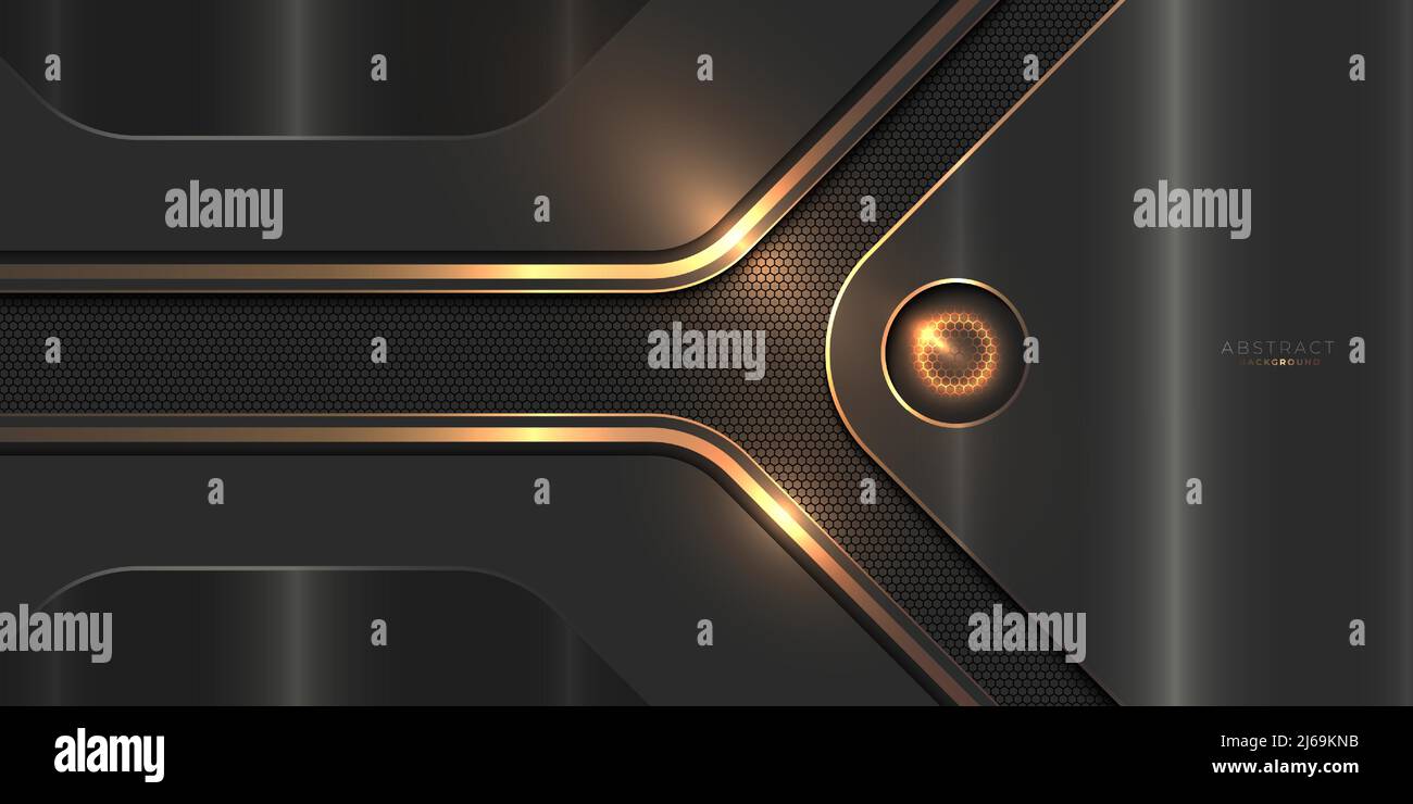 Abstract modern black and gold luxury background Stock Vector