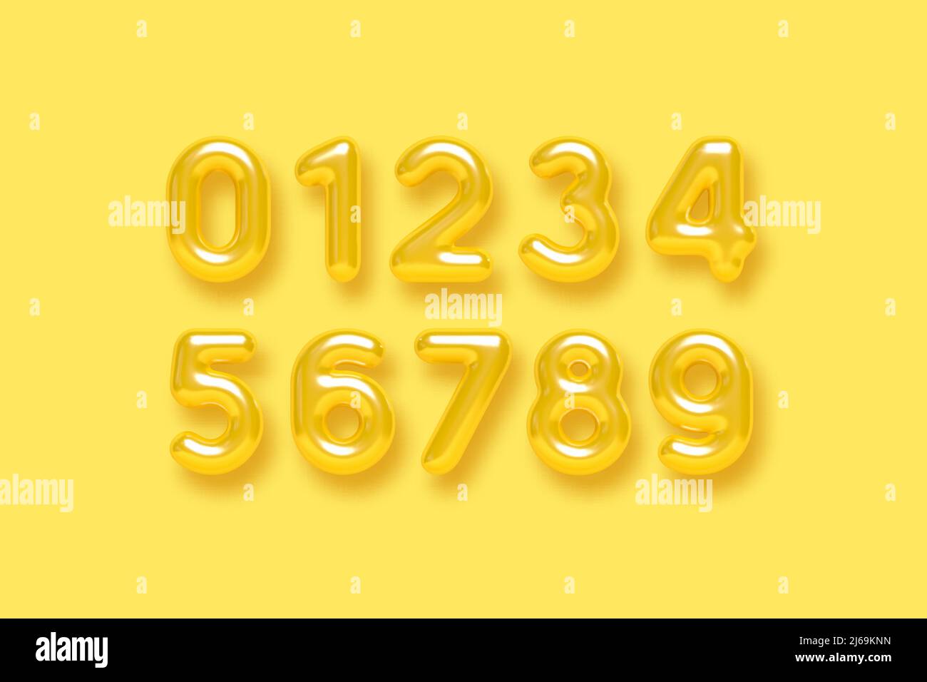 Summer yellow number vector set Stock Vector Image & Art Alamy