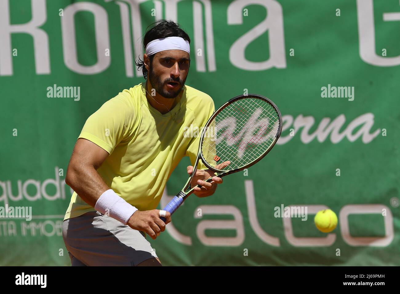 Gian Marco Moroni (ITA) during the quarter-finals at the ATP Challenger Roma  Open 2022, tennis tournament on April 29, 2022 at Garden Tennis Club in  Rome, Italy (Photo by Domenico Cippitelli/LiveMedia/Sipa USA