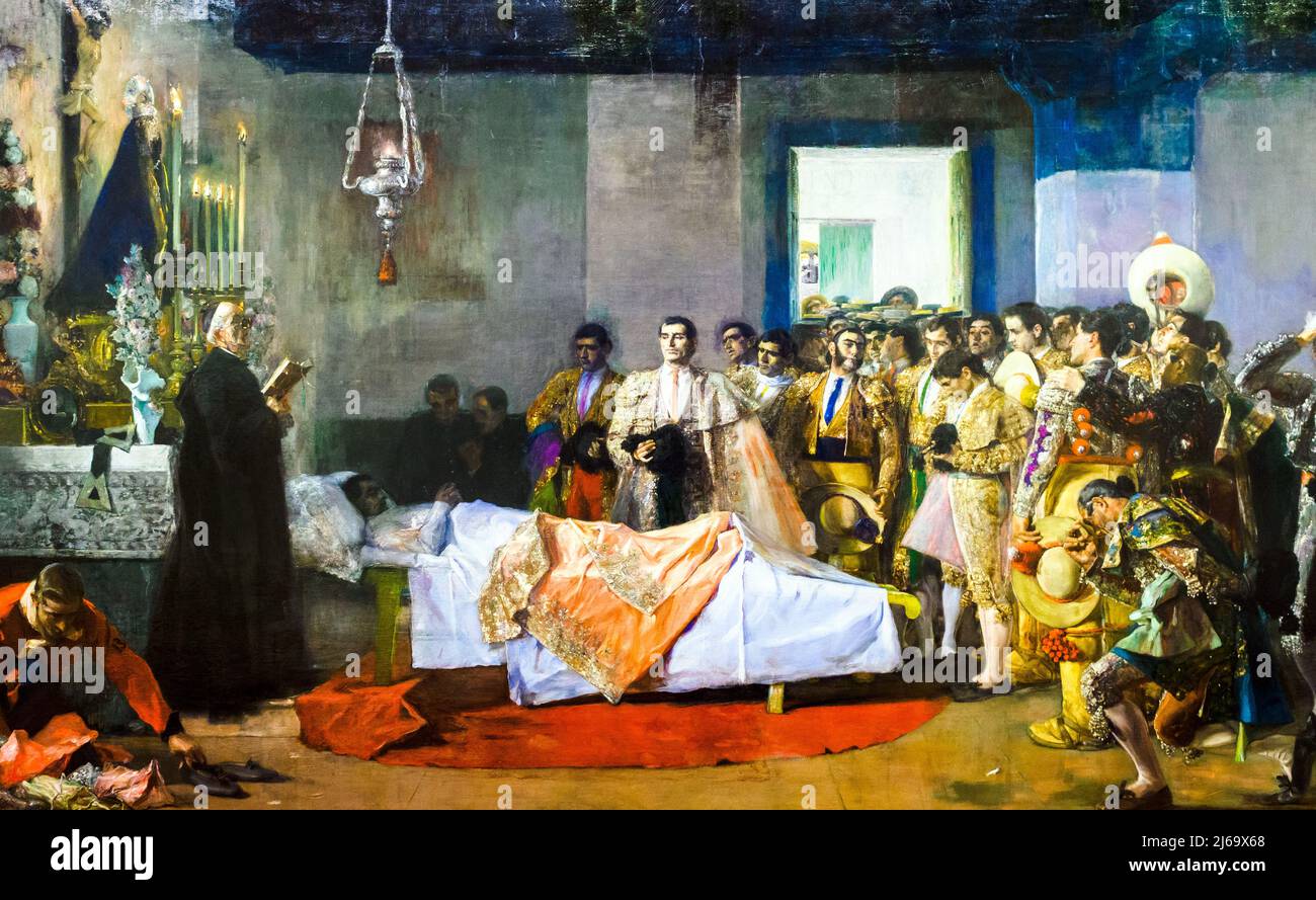 The death of the master (1910) by Jose Villegas Cordero (1844 - 1921) Stock Photo