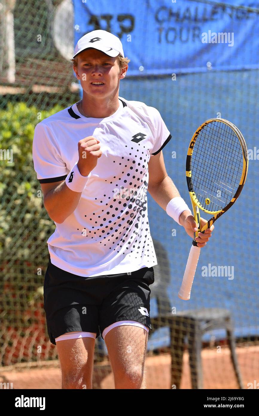 Jesper de Jong (NED) during the quarter-finals at the ATP Challenger Roma  Open 2022, tennis tournament on April 29, 2022 at Garden Tennis Club in Rome,  Italy (Photo by Domenico Cippitelli/LiveMedia/Sipa USA