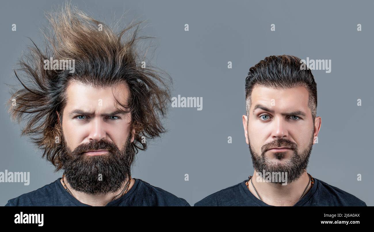 Beard before after hi-res stock photography and images - Page 2 - Alamy