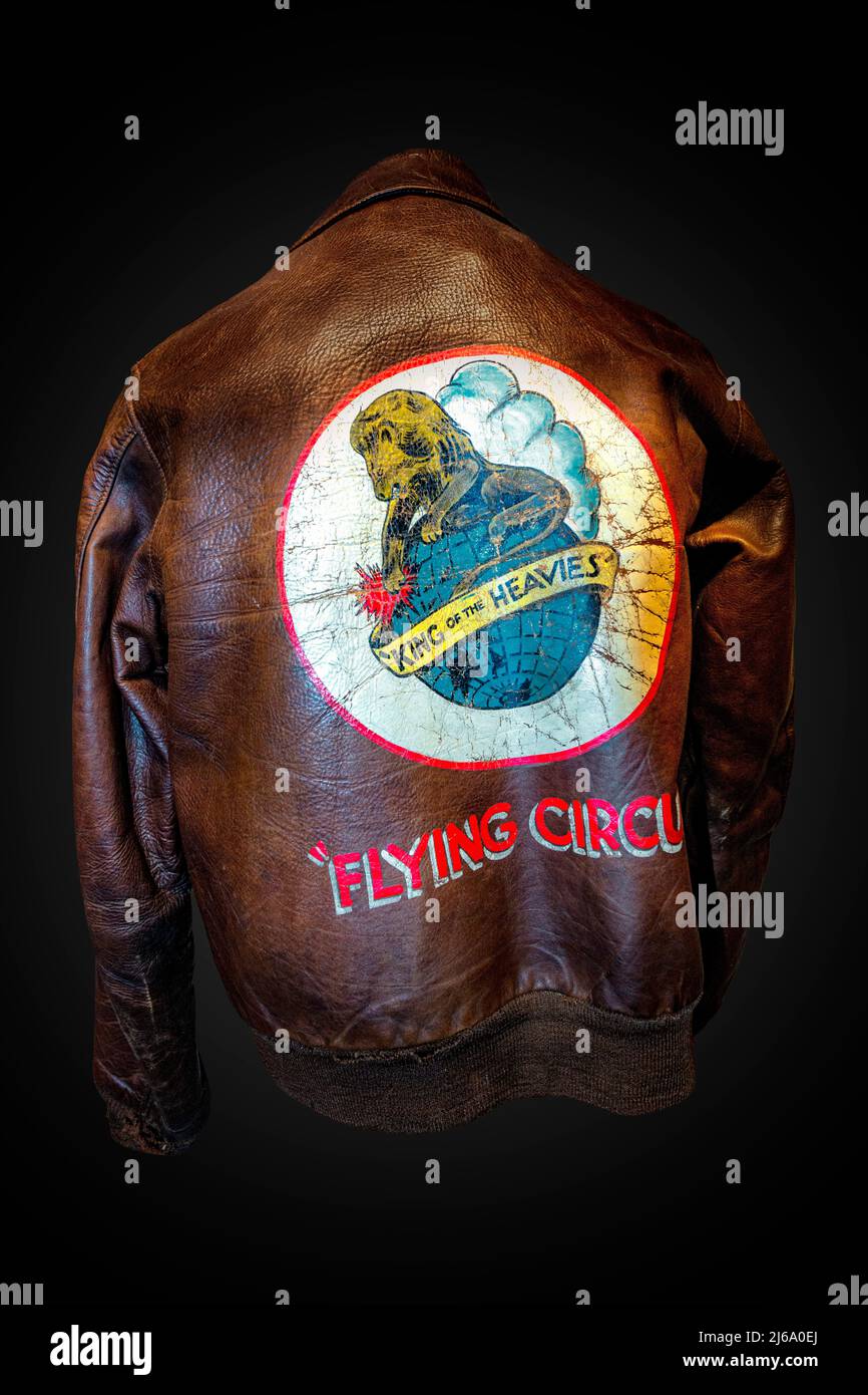 Flying Circus WW-2 Folk Art bomber jacket Stock Photo