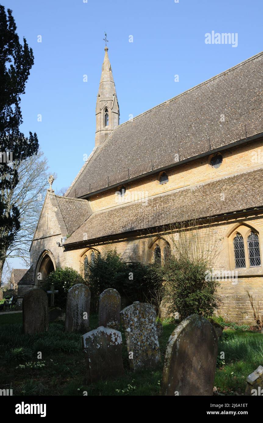 St Simon & St Jude Church, Milton under Wychwood, Oxfordshire. Stock Photo