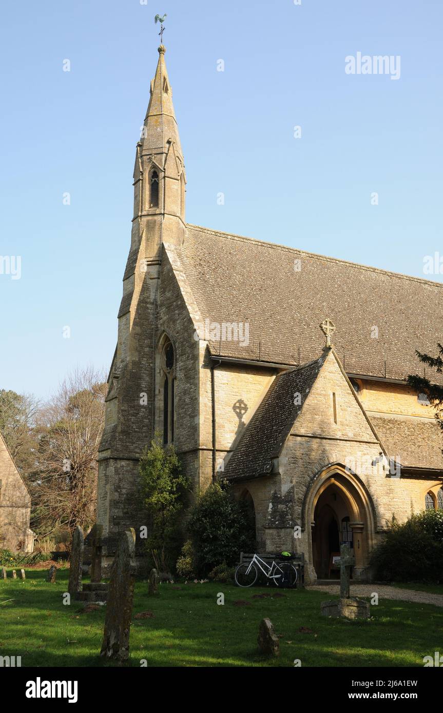 St Simon & St Jude Church, Milton under Wychwood, Oxfordshire. Stock Photo