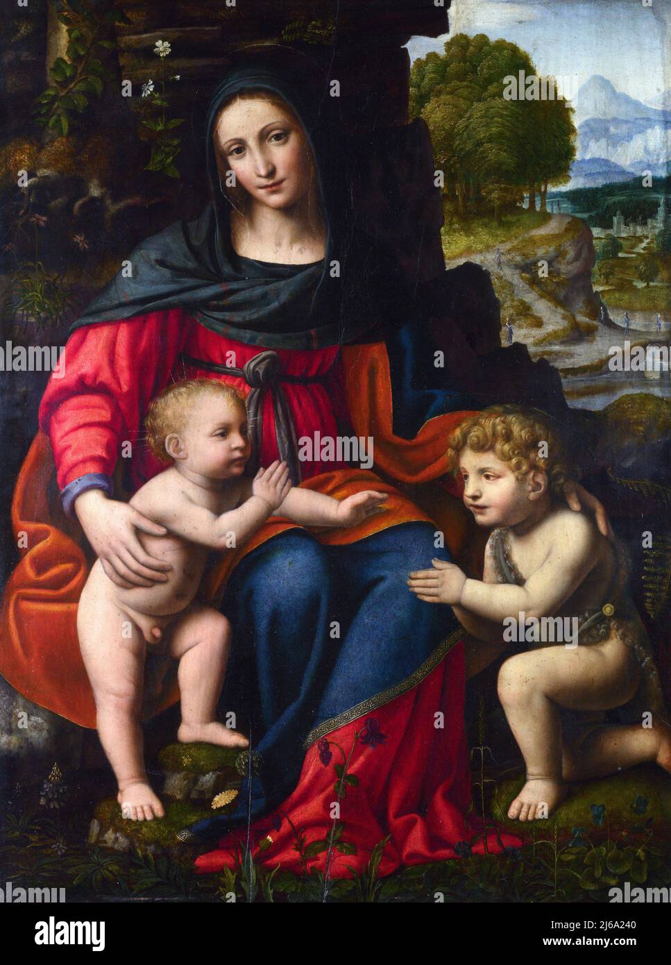 The Virgin and Child with Saint John by Bernardino Luini (1480/82-1532 ...