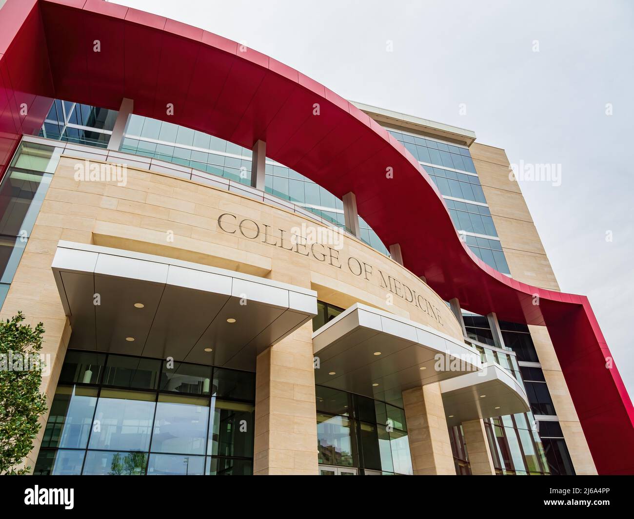 Overcast view of the HSC of University of Oklahoma at downtown area Stock Photo