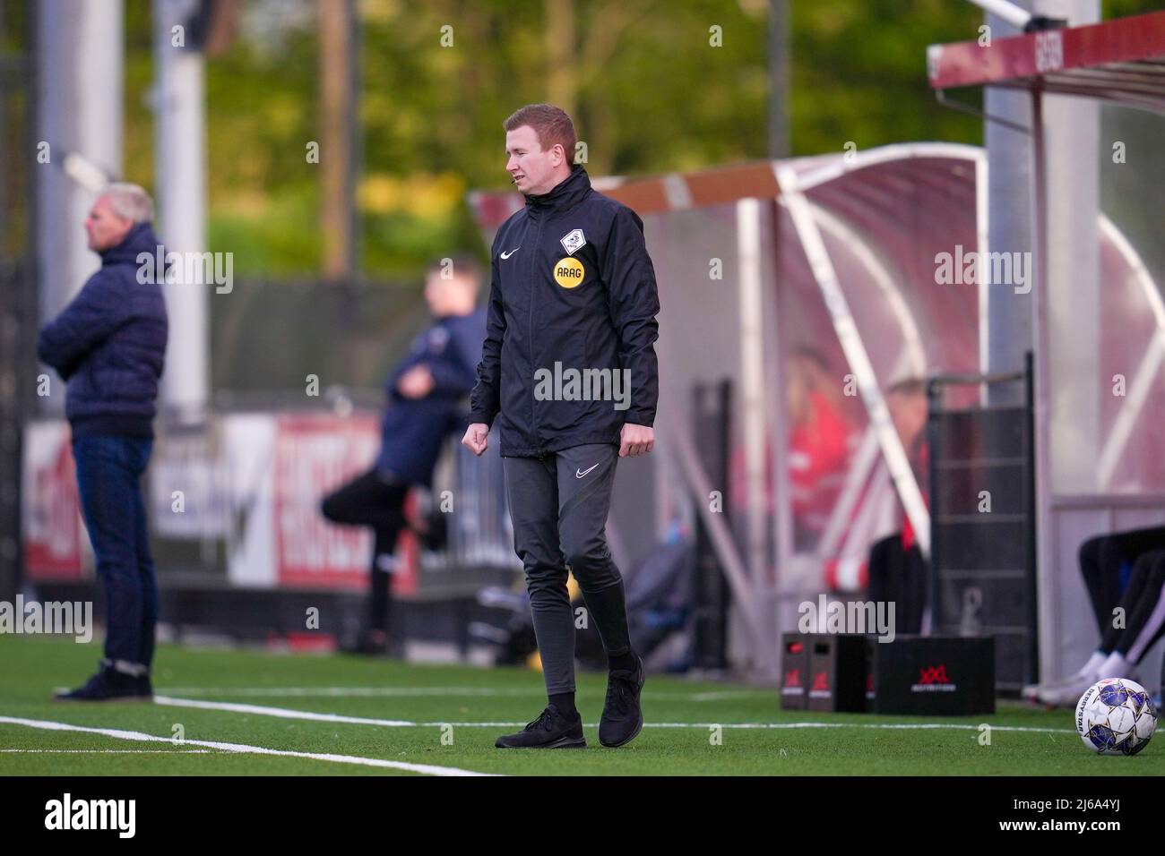 Netherlands. 29th Apr, 2022. WIJDEWORMER, NETHERLANDS - APRIL 29: fourth official Luc Baars during the Dutch Keukenkampioendivisie match between AZ U23 and Helmond Sport at AFAS Trainingscomplex on April 29, 2022 in Wijdewormer, Netherlands (Photo by Patrick Goosen/Orange Pictures) Credit: Orange Pics BV/Alamy Live News Stock Photo