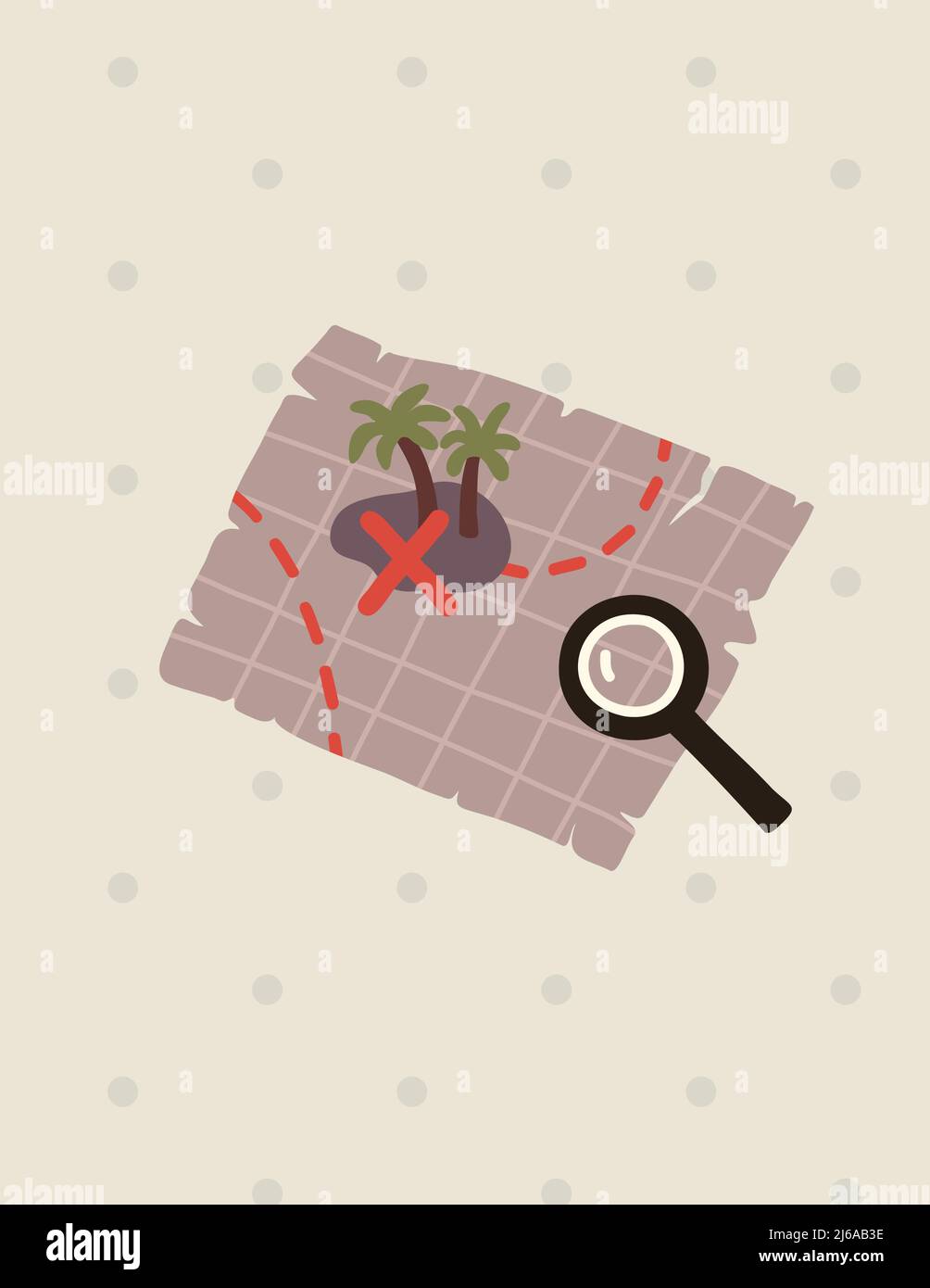 Pirate treasure map Stock Vector