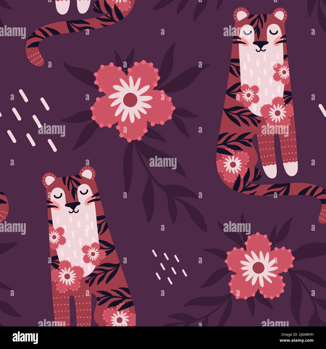 Tiger pattern Stock Vector