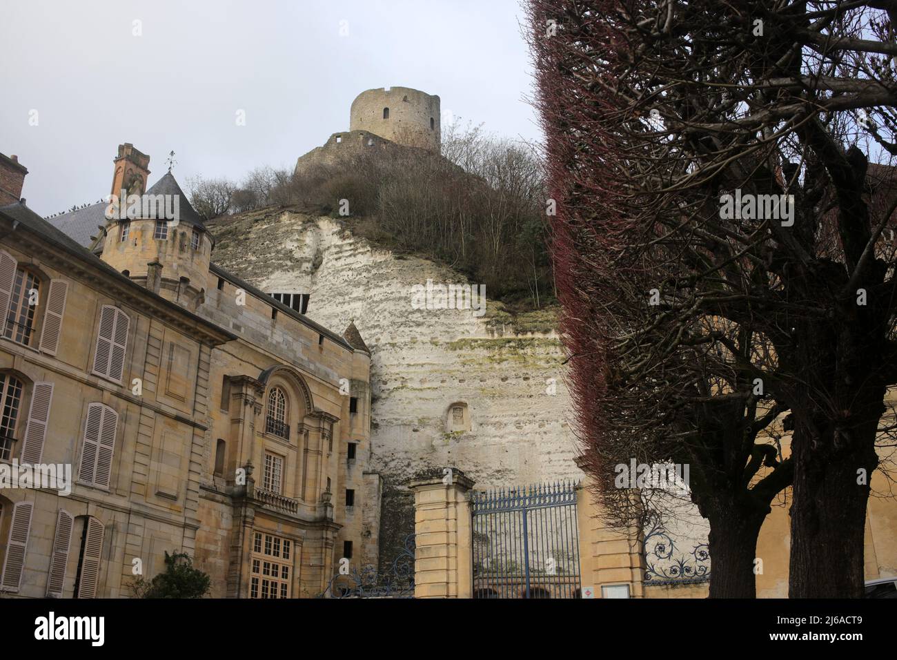 Castle - La Roche-Guyon - Val-d'Oise - Île-de-France - France Stock Photo