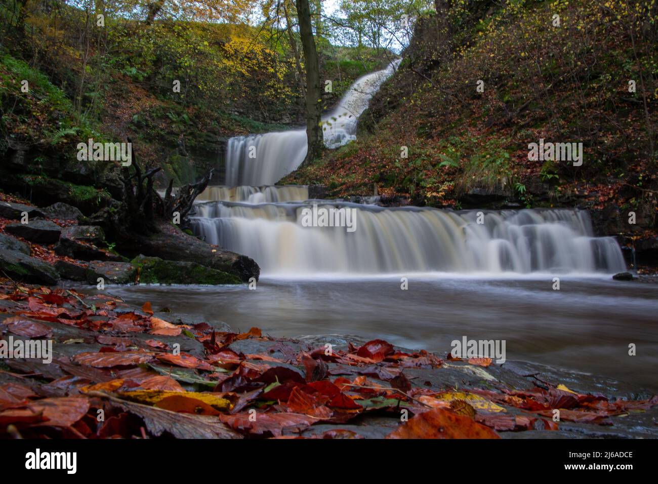 Scaleber Force, located in the Northern area of the Yorkshire dales near Settle. Stock Photo