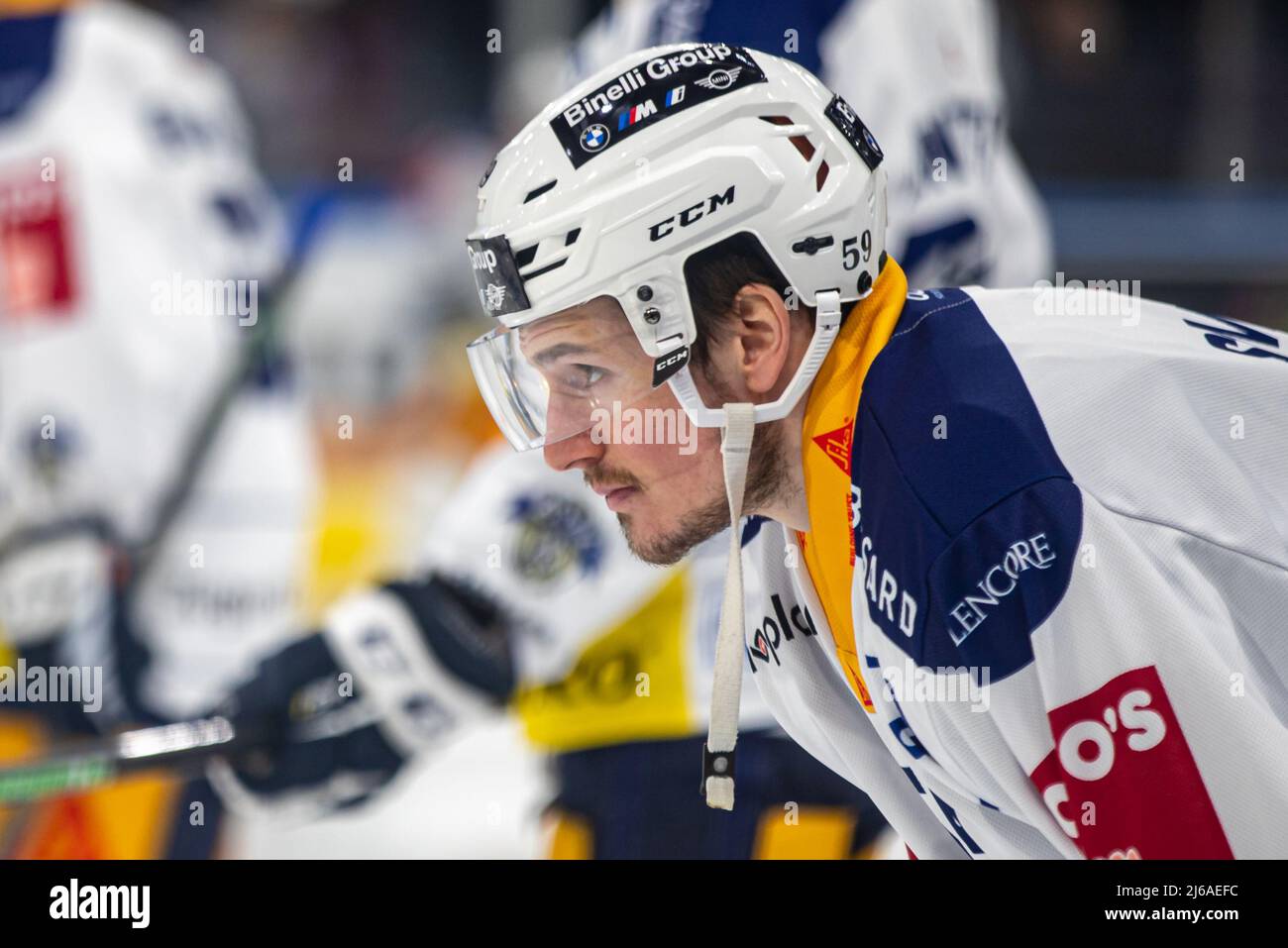 Dario Simion 59 (EV Zug) during the National League Playoff Final ice