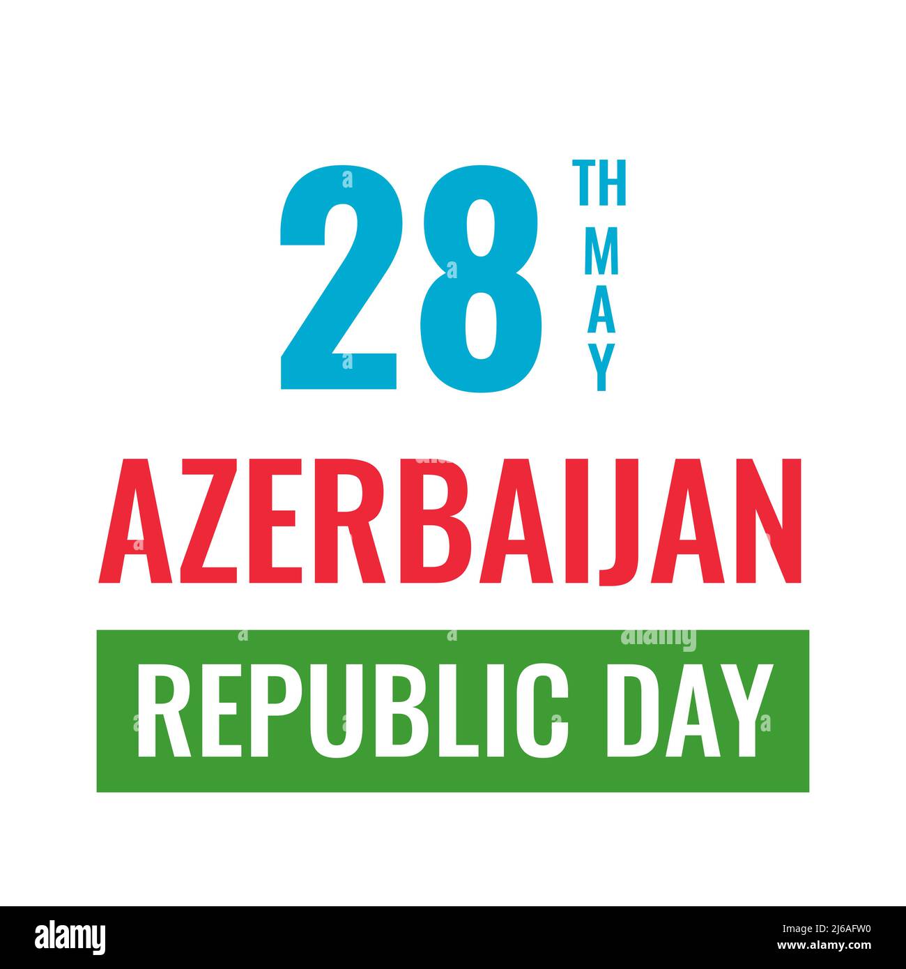 Azerbaijan Republic Day typography poster. National holiday celebrated on May 28. Vector