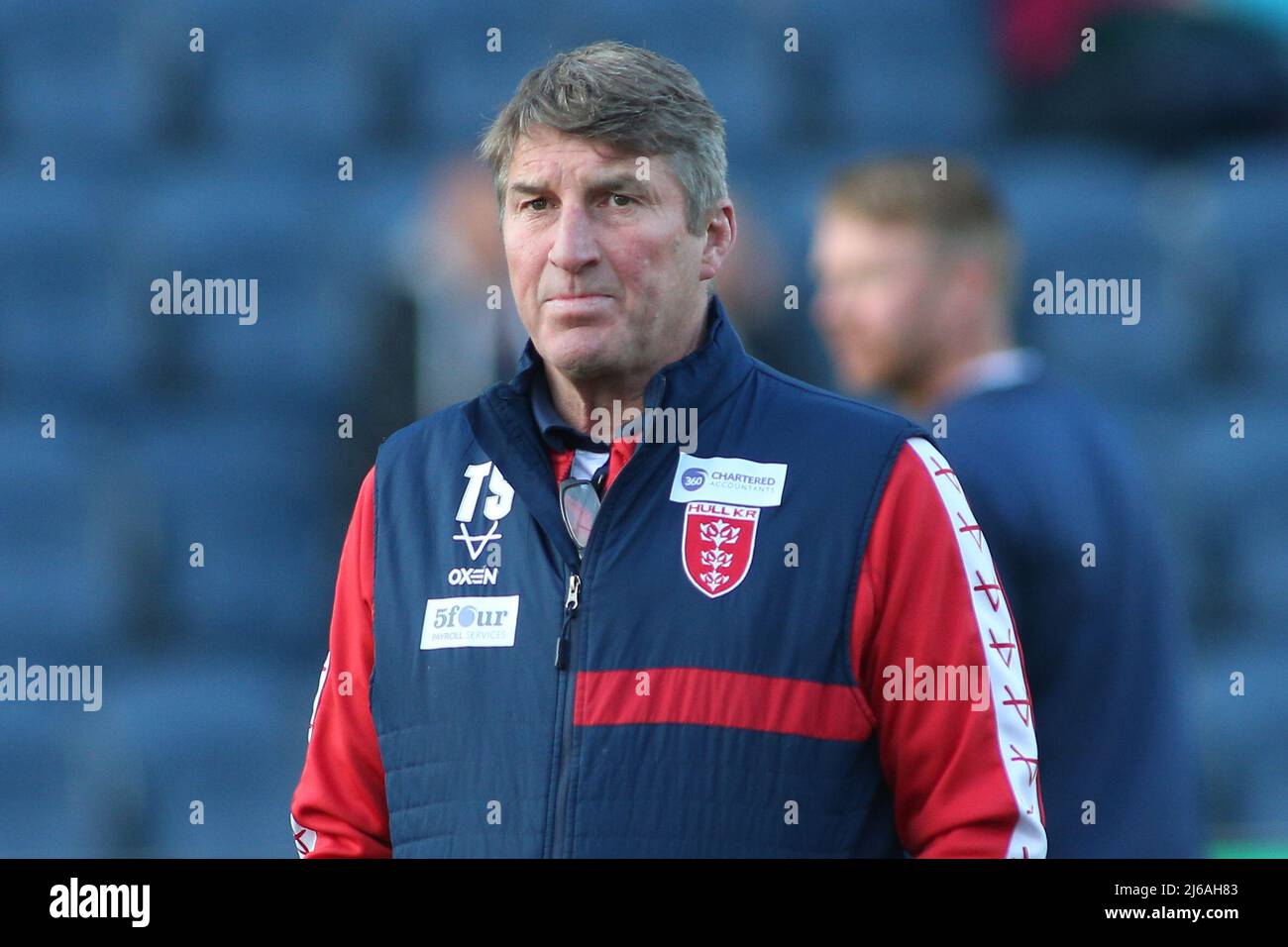 Headingley Stadium, Leeds, West Yorkshire, 29th April 2022.   Betfred Super League Leeds Rhinos vs Hull KR  Tony Smith (Head Coach) of Hull Kingston Rovers  Credit: Touchlinepics/Alamy Live News Stock Photo