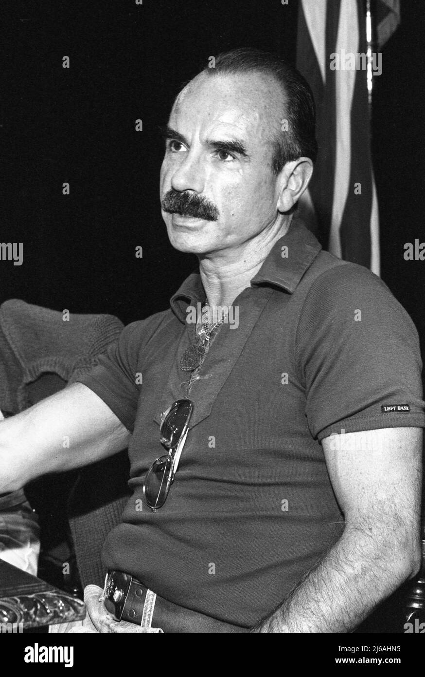 G. Gordon Liddy at a press conference for Timothy Leary vs. G. Gordon