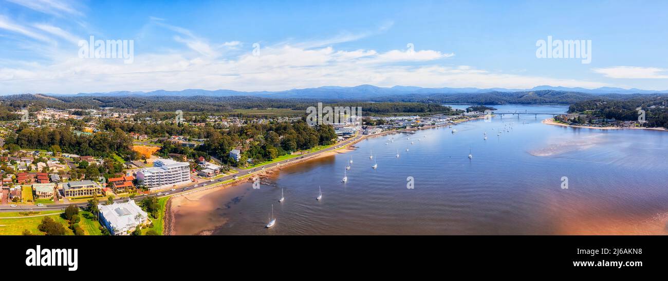 Clyde river in Batemans bay coastal town of Australian South coast on