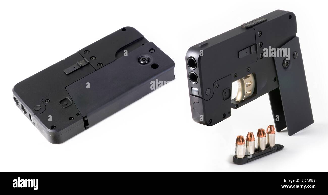 Smart phone 380ACP pistol that folds up and looks like a cell phone ...