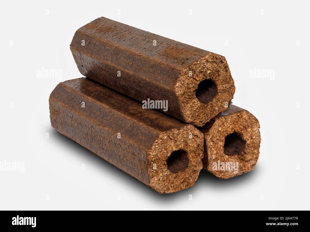 Artificial wood logs Stock Photo