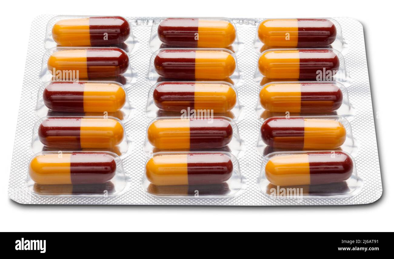 Amoxicillin pills Stock Photo