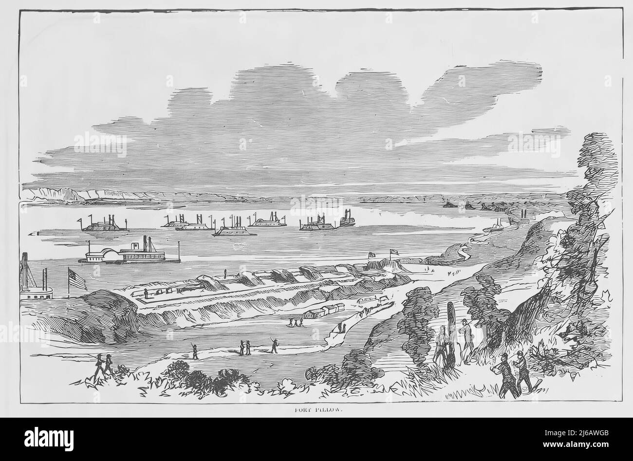 Fort Pillow, site of The Battle of Fort Pillow, April 1864, in the