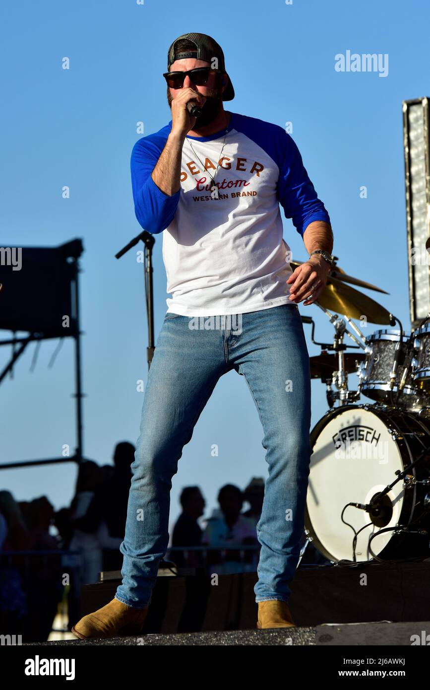 Indio, California, USA. 29th Apr, 2022. Jordan Davis on stage at
