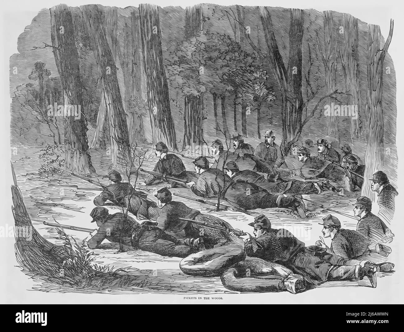 Pickets in the Woods, The Battle of Gaines' Mill, 1862, in the American
