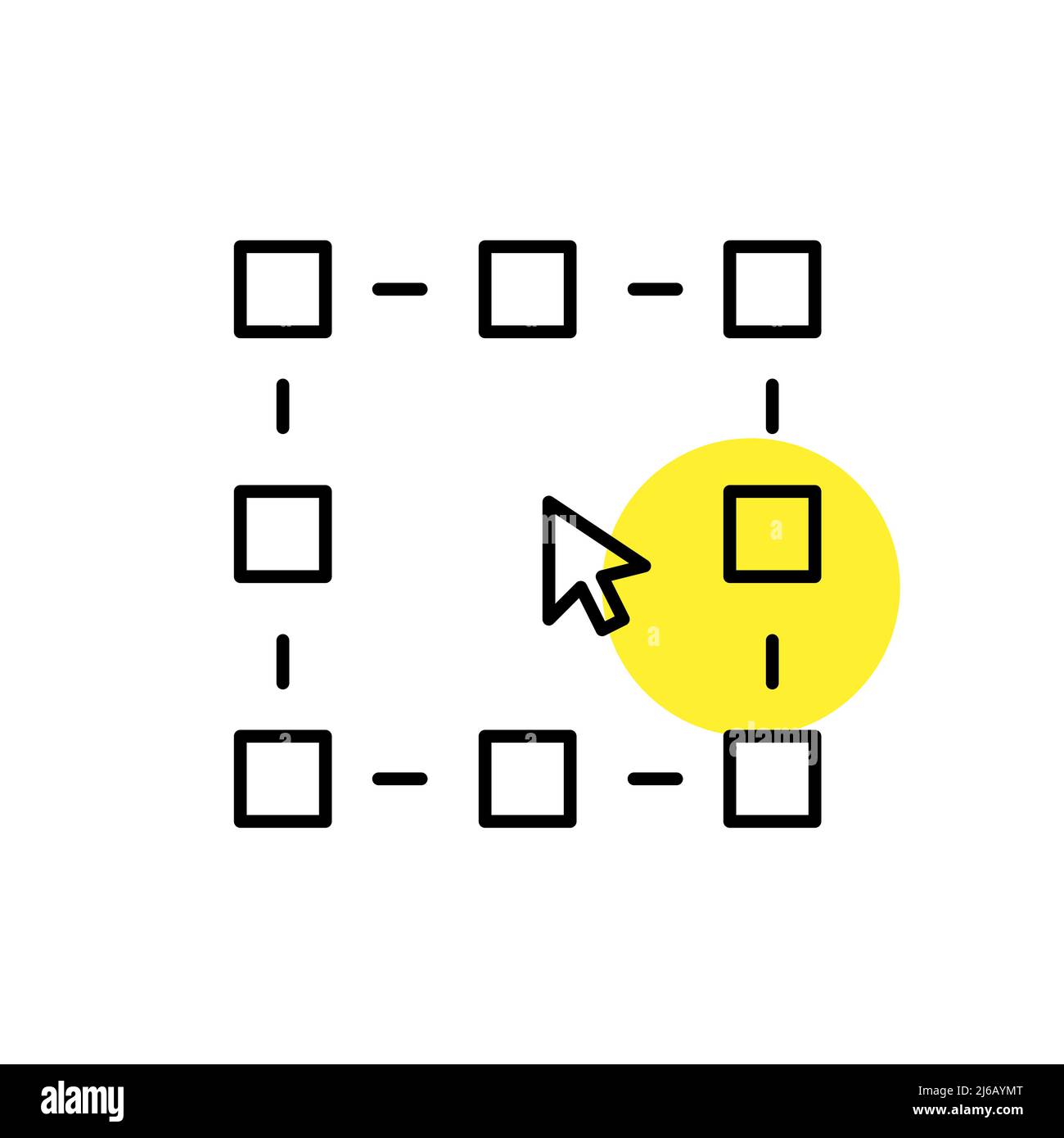 Selection tool icon. Pixel perfect, editable stroke line art Stock ...