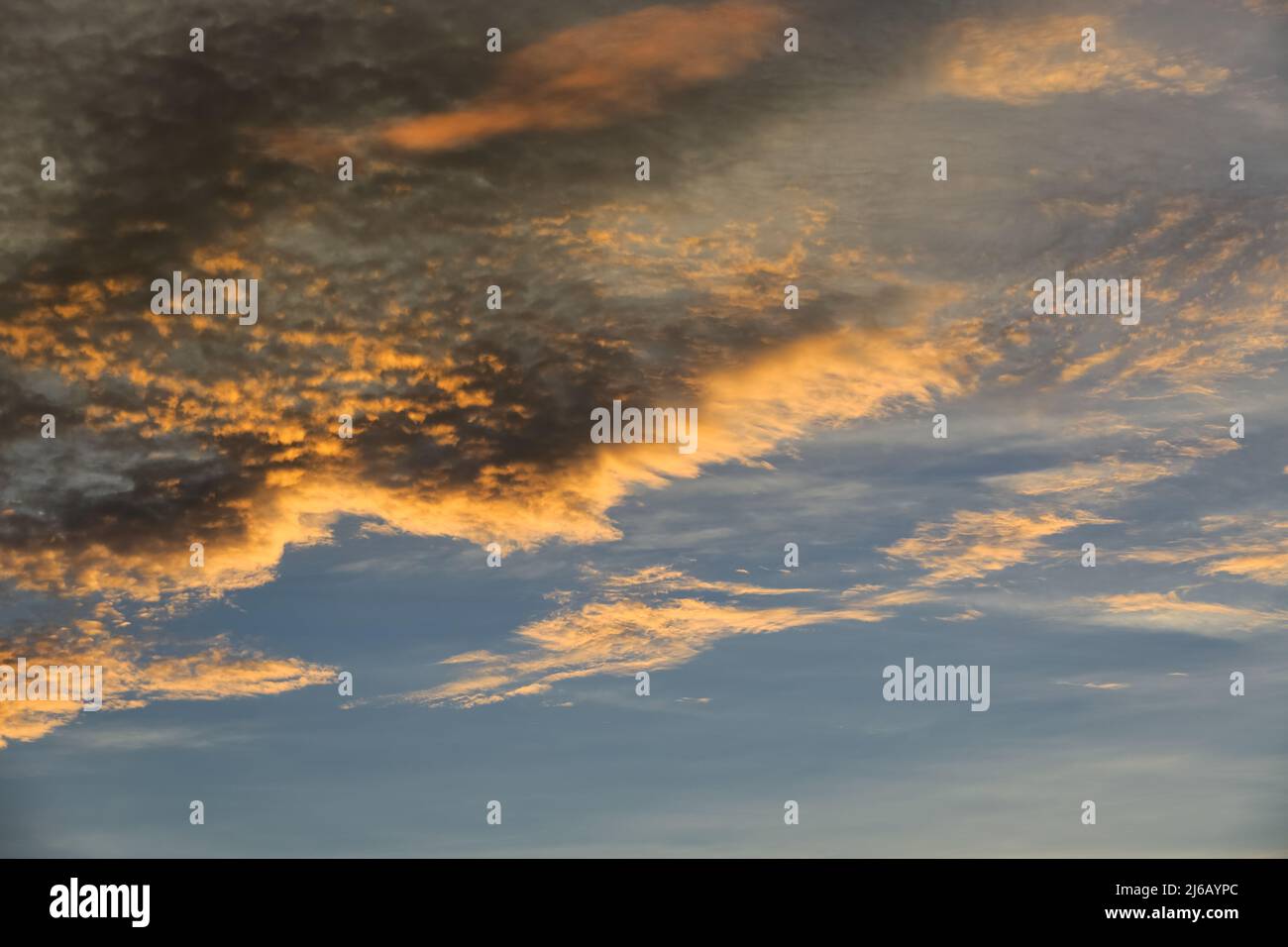 Altocumulus Clouds in morning Stock Photo