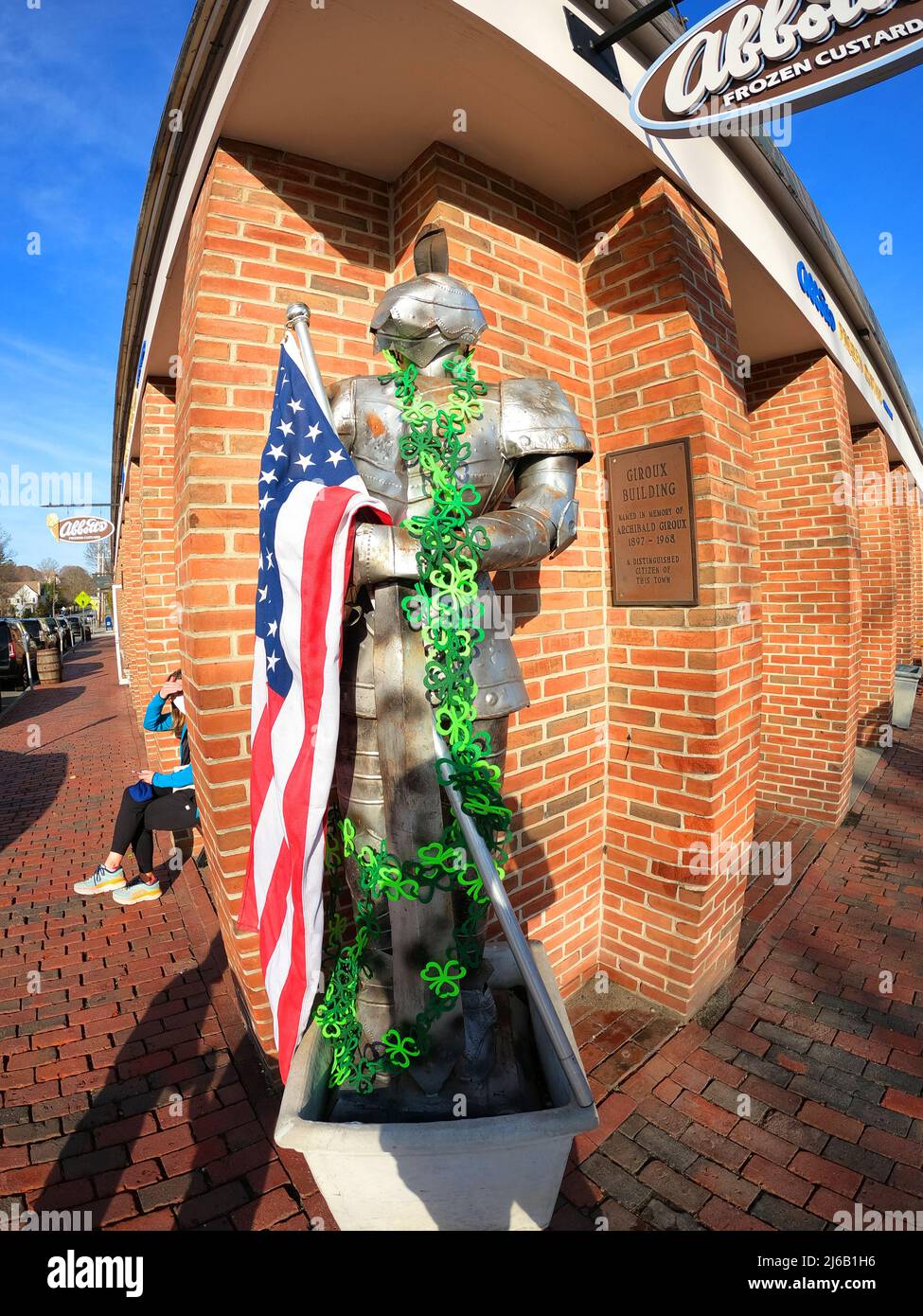 Antique armor at Abbott's Frozen Custard at 1853 Massachusetts Avenue