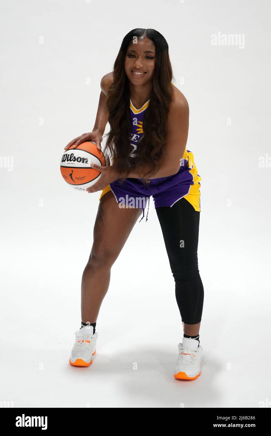 Los Angeles Sparks guard Te'a Cooper (2) poses during media day, Wednesday,  Apr. 27, 2022, in Torrance, Calif Stock Photo - Alamy