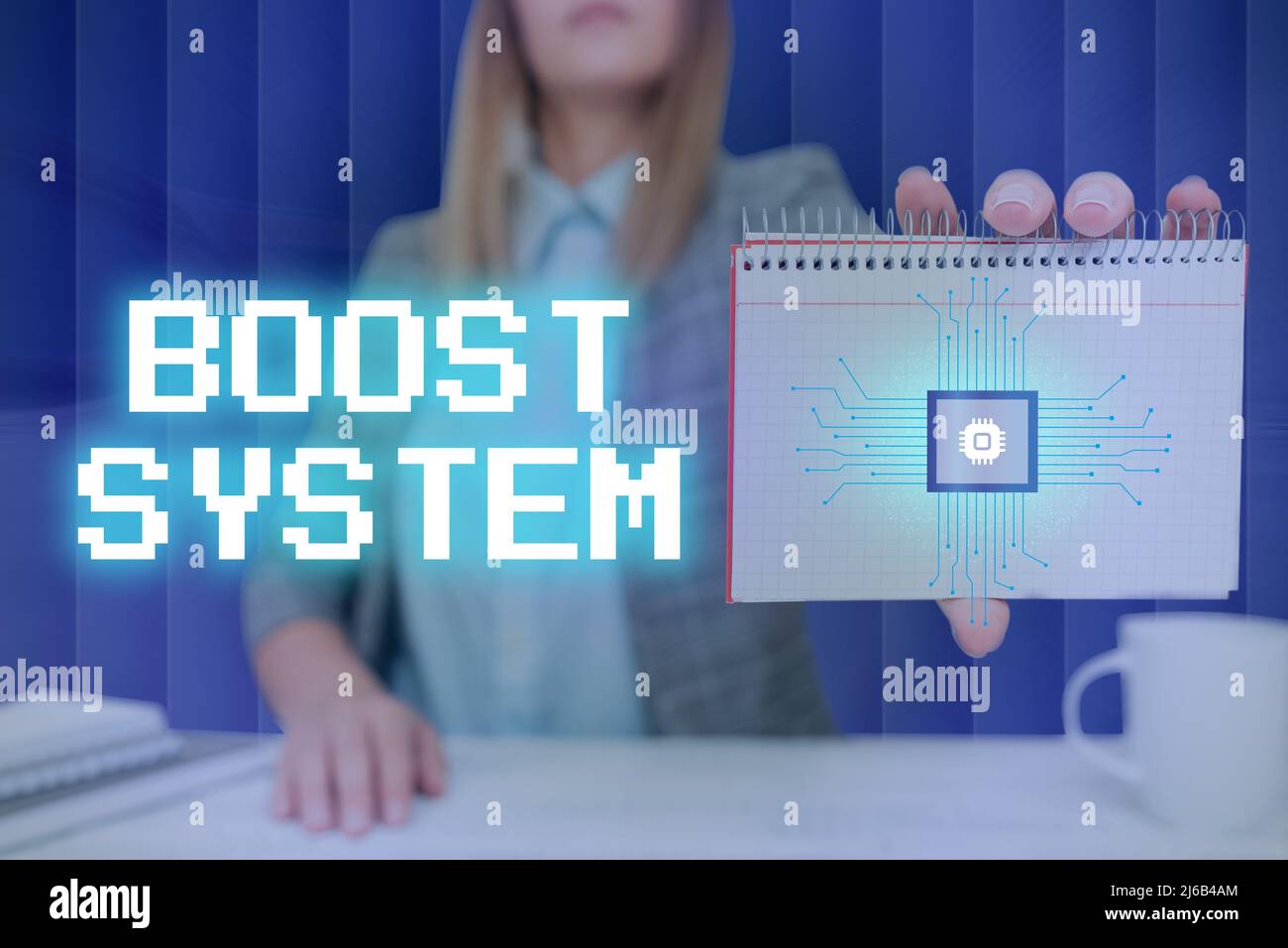 Text caption presenting Boost System. Business overview Rejuvenate