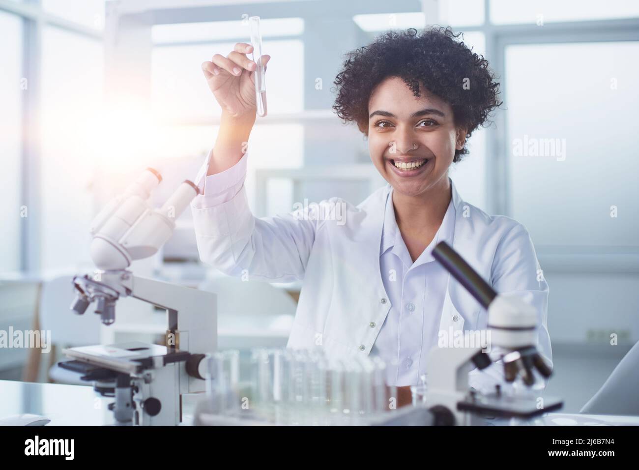 Female Scientist Working in The Lab Stock Photo - Alamy