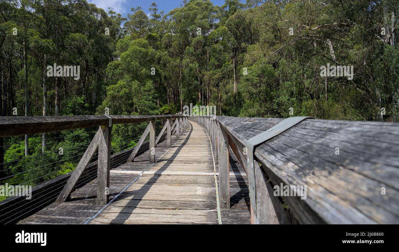 Wooden trestle bridge hi-res stock photography and images - Alamy