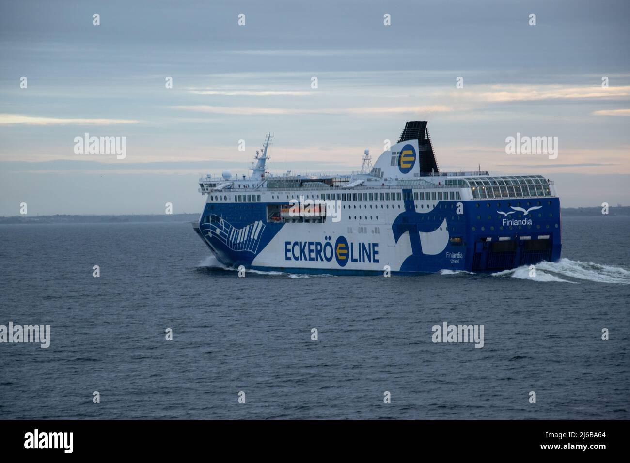 MS Finlandia is a cruiseferry owned and operated by the Finnish ferry operator Eckerö Line. The ship operates between Tallinn and Helsinki. Stock Photo