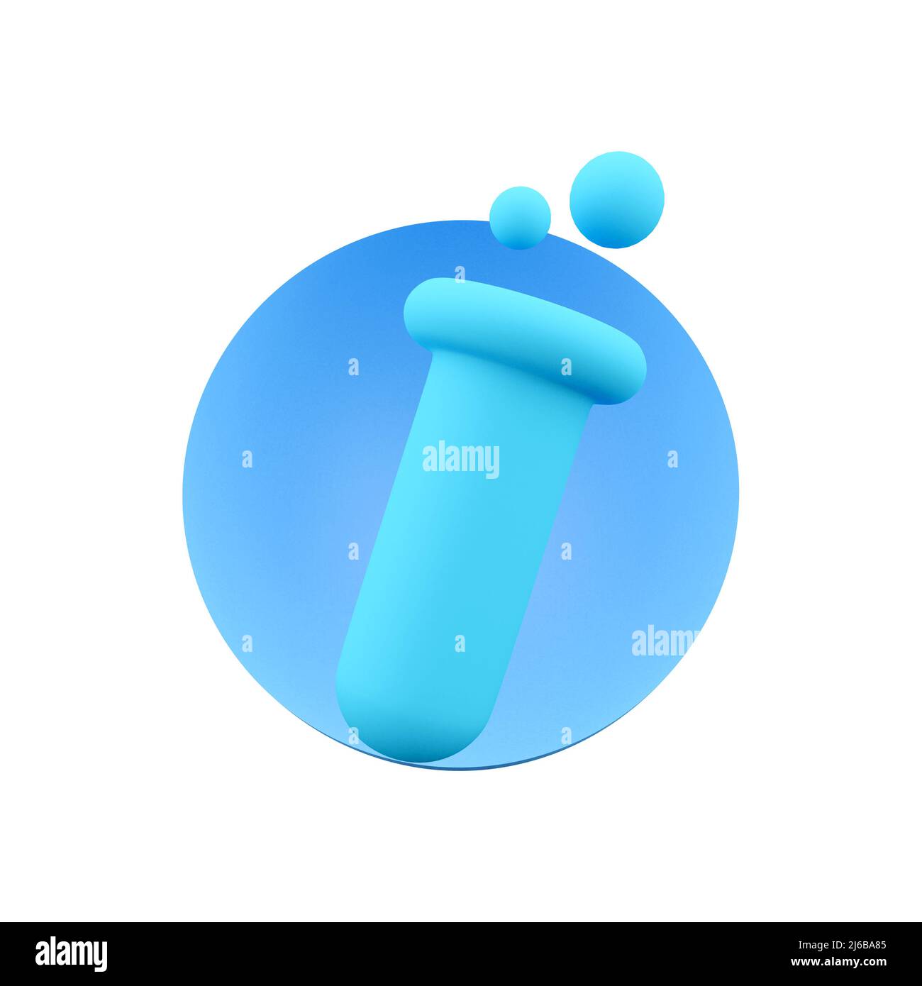 3d render test tube icon. 3D render Test tube icon on white background ...