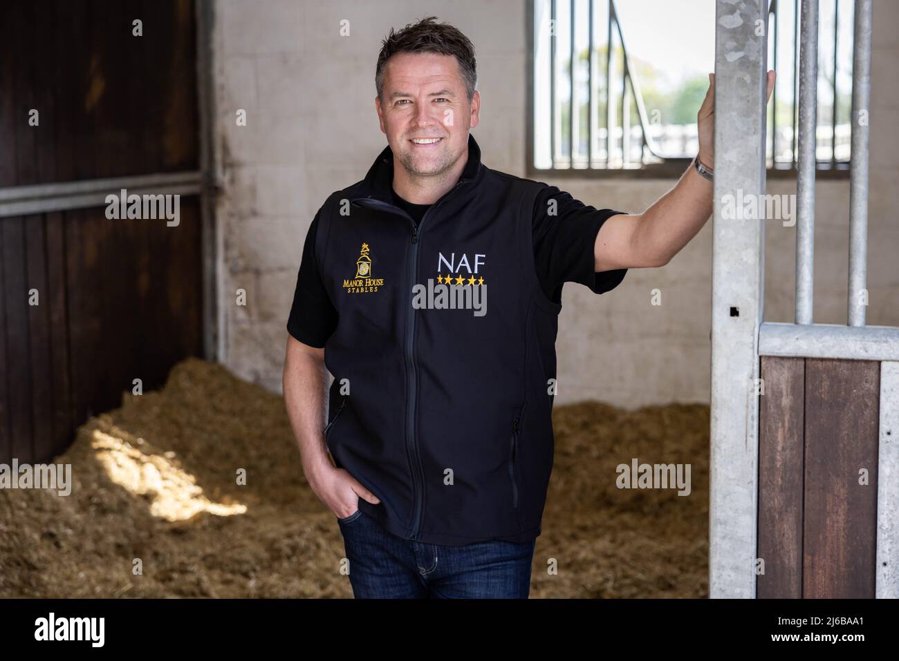 Manor House Stables, Malpas, Cheshire. PIC shows Michael Owen. Stock Photo