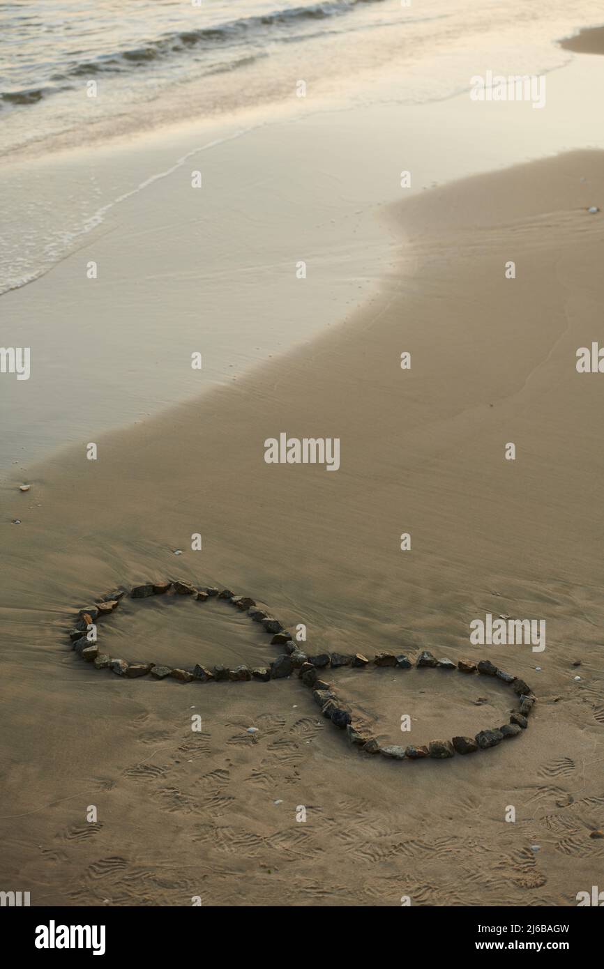 Infinity Sign Sand Sign infinity hi-res stock photography and images - Alamy