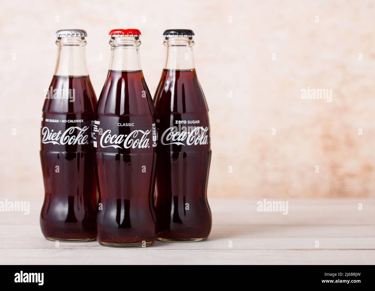 LONDON, UK AUGUST 03, 2018 Glass bottles of Original Diet and Zero