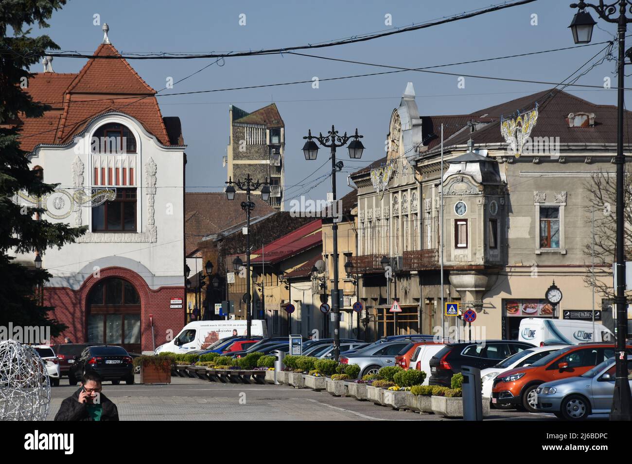 Baia Mare, the Capital of Maramures Region in Romania: the Inner City Stock Photo