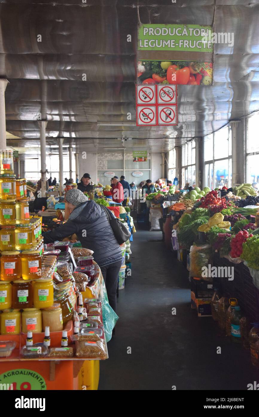 Rădăuți (Radauti) in the Region of Bucovina, Northern Romania: the City Market Stock Photo