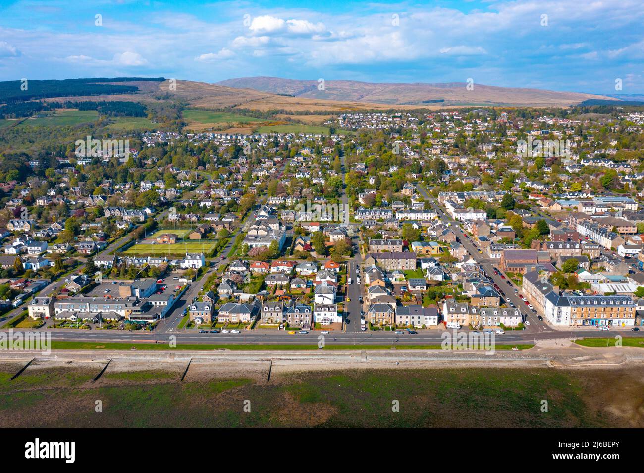 Aerial view of town of Helensburgh, Argyll and Bute, Scotland, UK Stock Photo Alamy