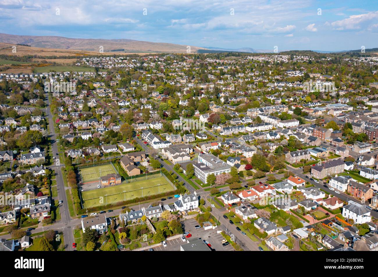 Aerial view of town of Helensburgh, Argyll and Bute, Scotland, UK Stock Photo Alamy