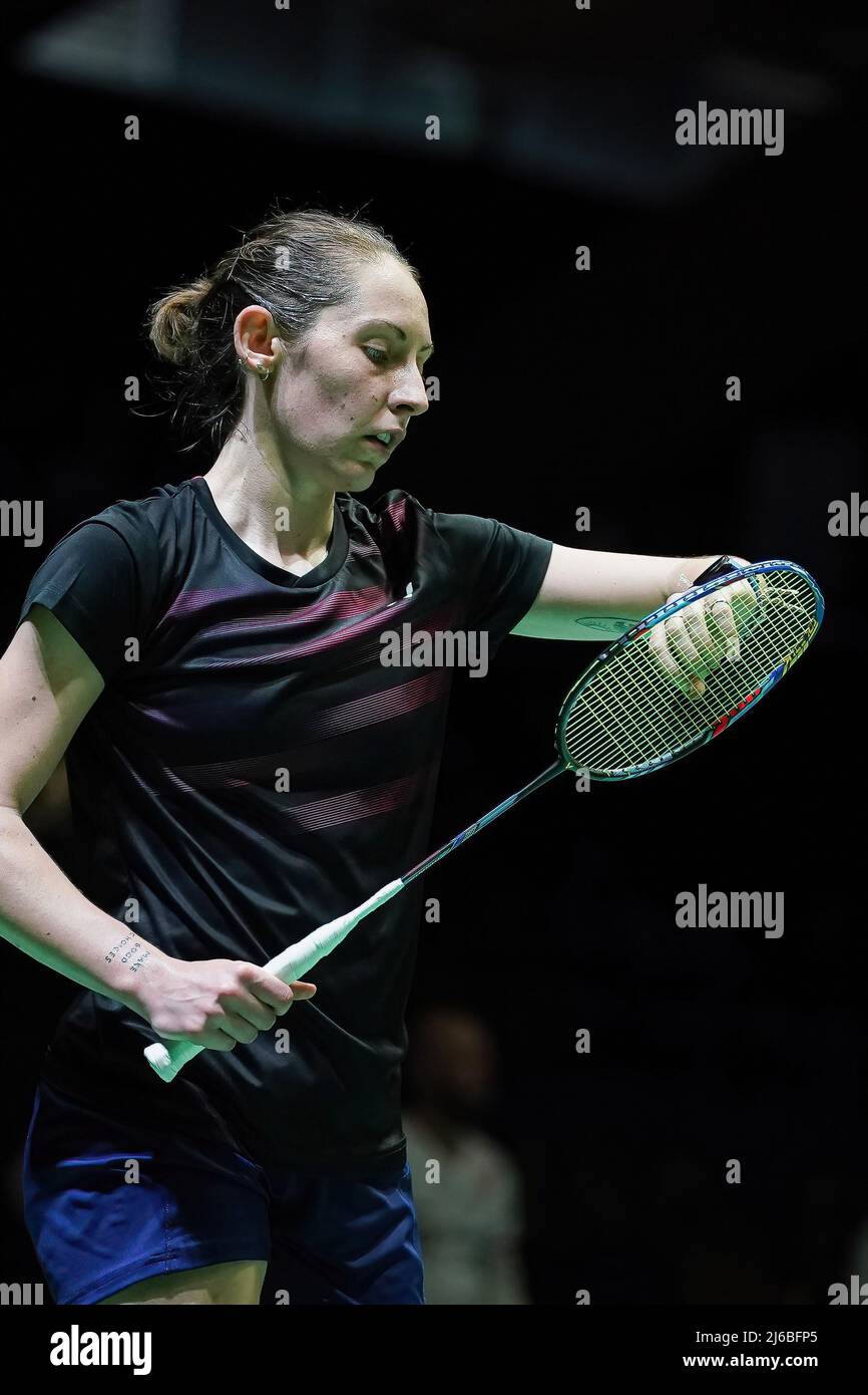 Kirsty Gilmour of England seen during the European Badminton Championships semi finals against Mia Blichfeldt of Denmark
