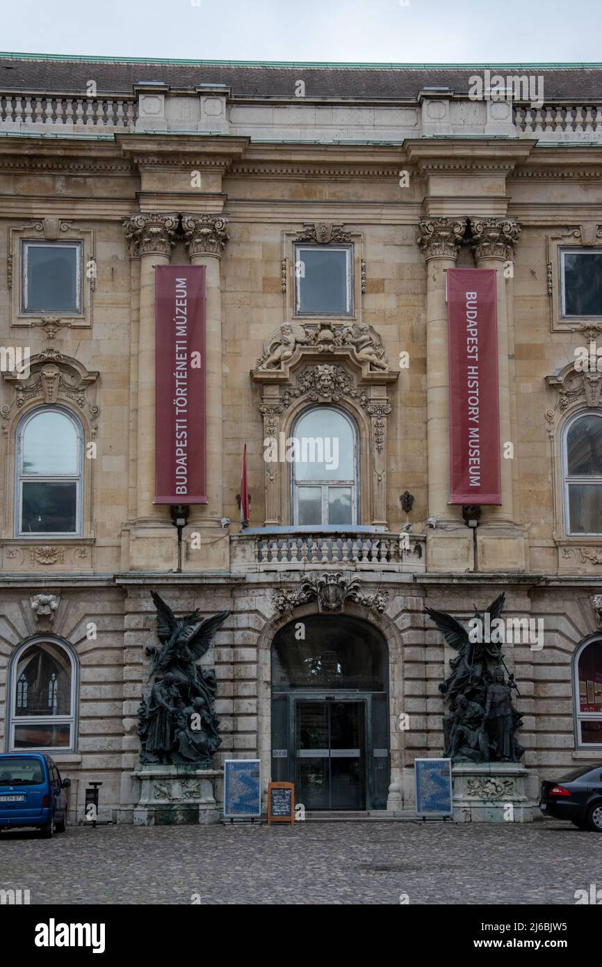 The monumental allegorical bronze statues of War and Peace stand beside the entrance to the