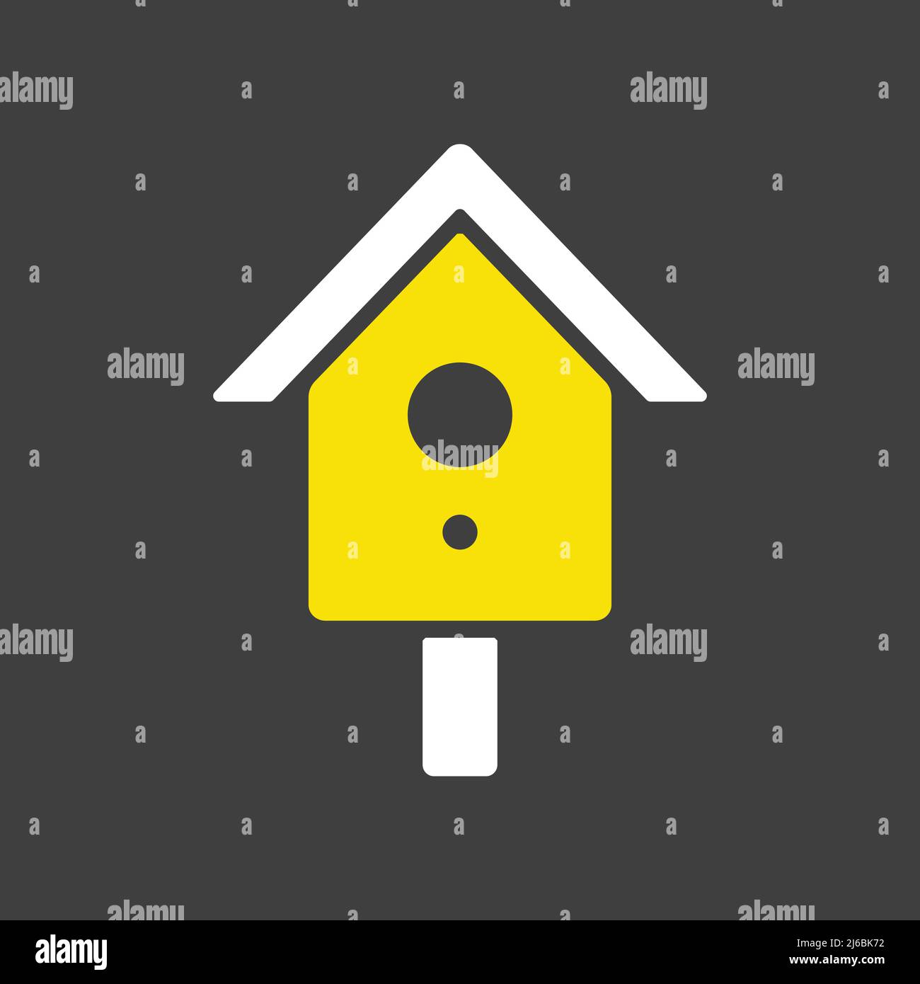 Nesting box or birds house vector glyph icon. Graph symbol for pet and veterinary web site and apps design, logo, app, UI Stock Vector