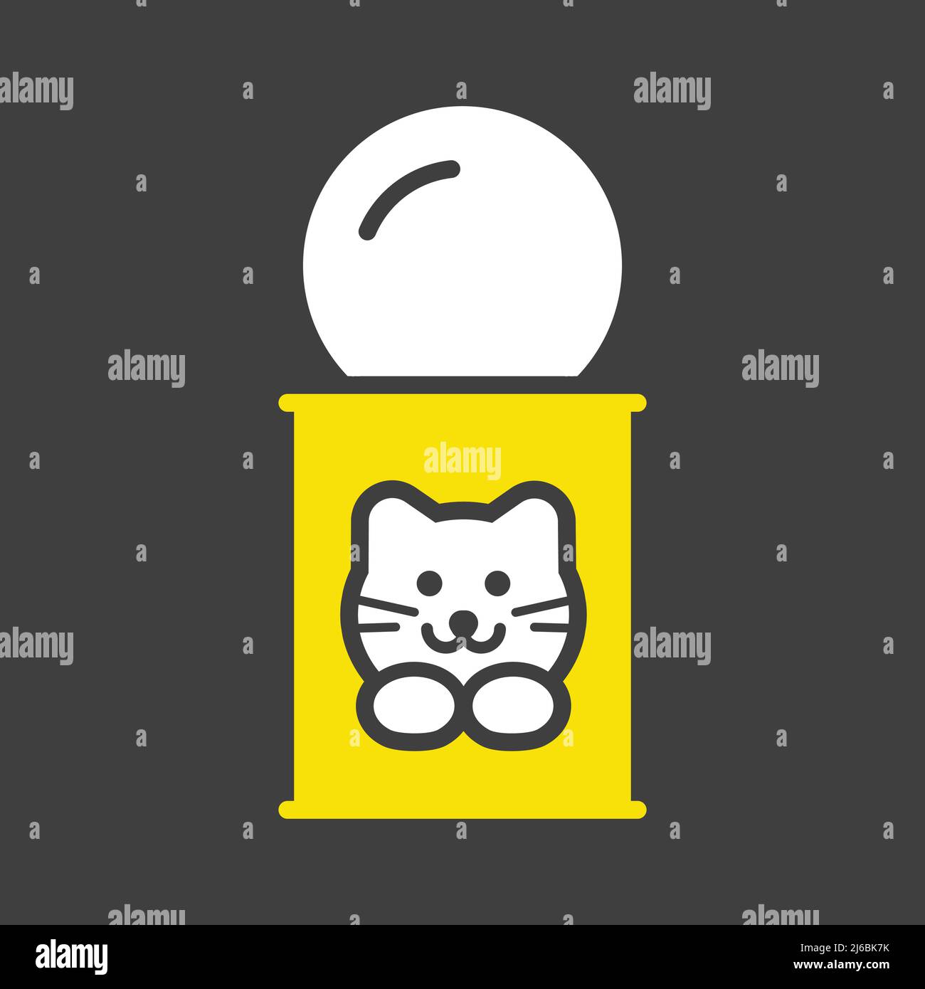 Pet cat food can vector glyph icon. Pet animal sign. Graph symbol for ...